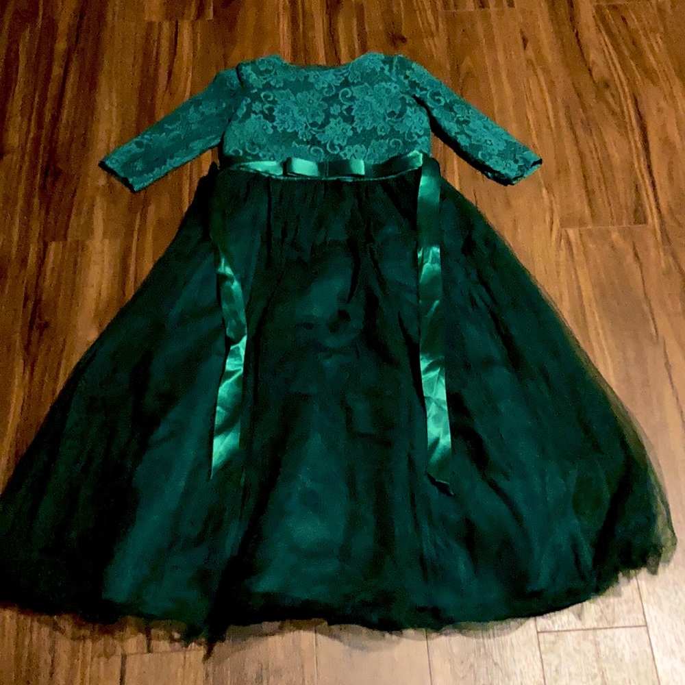 dark green dress